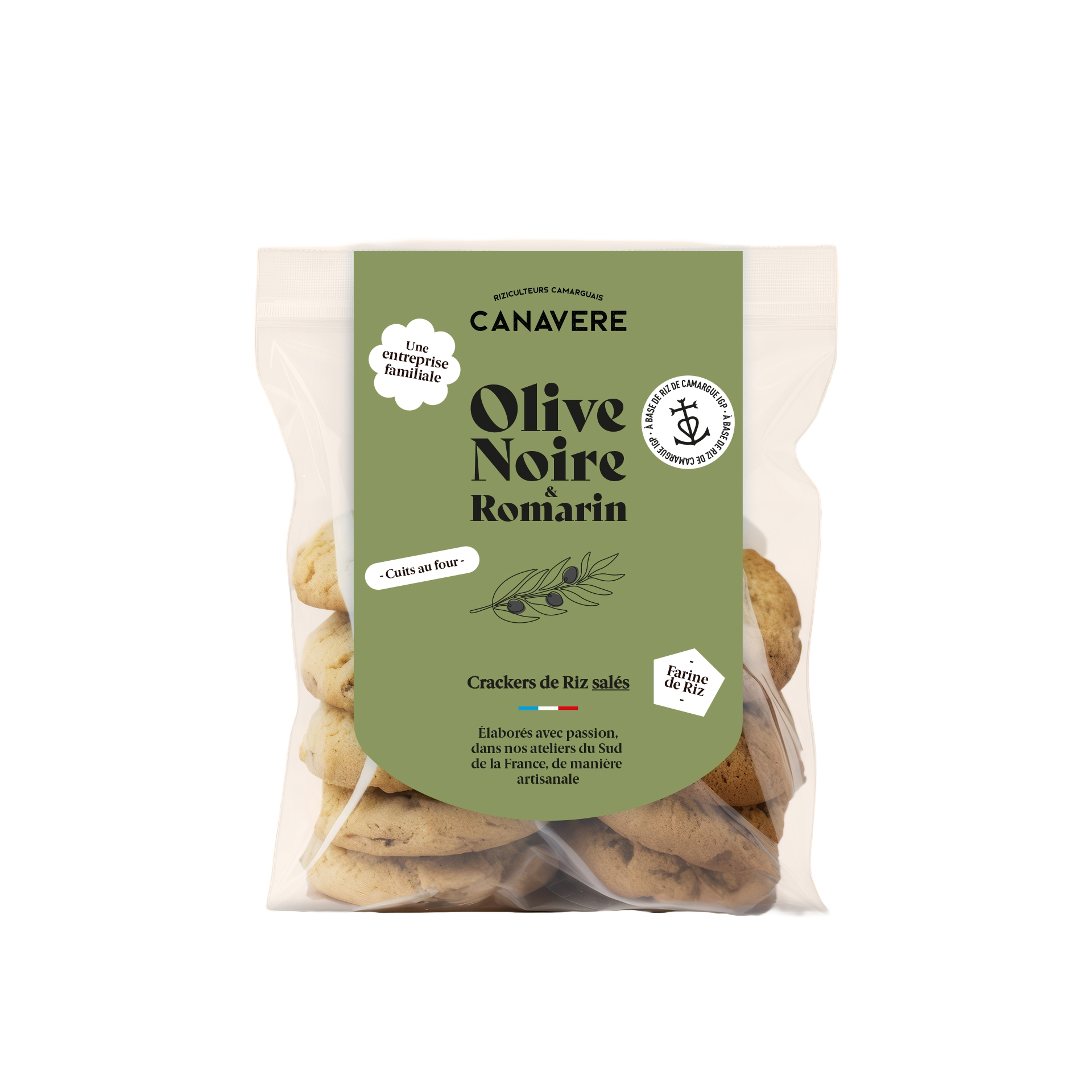 Crackers aux olives & romarin
